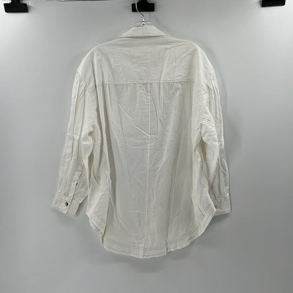 We the Free Women's Happy Hour Solid Button Up Shirt - White - S - NWT - Picture 5 of 5